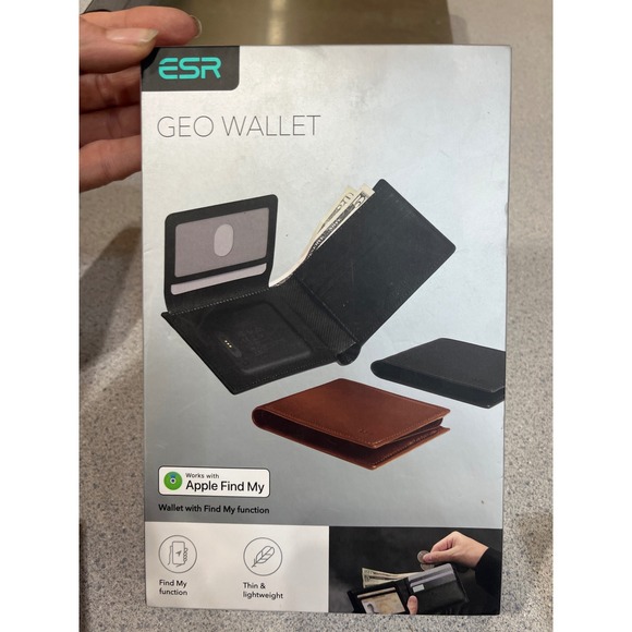 ESR Geo Wallet Built-in Apple Find My RFID Blocking Carbon Fiber Black Bifold - Picture 11 of 12